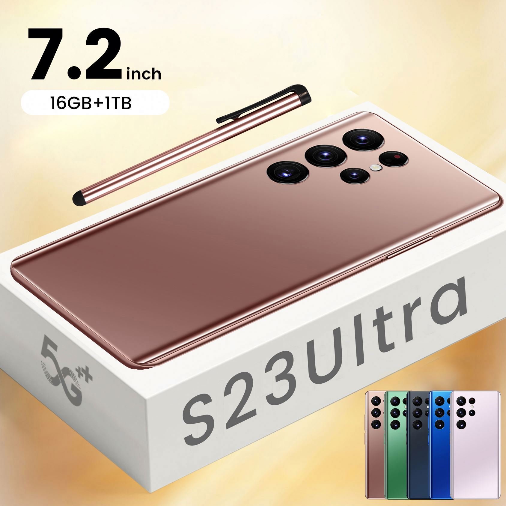 Hot Selling S23 ULTRA 16GB+1TB 72MP+108MP 7.2 Inch 5G Mobile Smartphone Big Battery Android Cell Phone